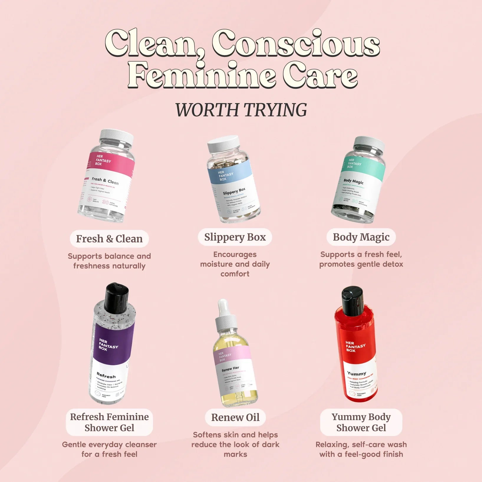 Her Fantasy Box Renew Her Yoni Oil - For Dryness, Ingrown Hair, Dark Marks & Scars